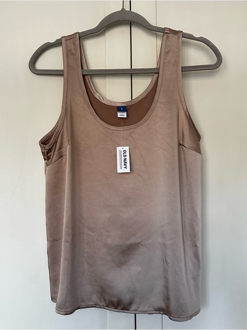 Old Navy Satin Camisole Tank  Gold Size S NWT